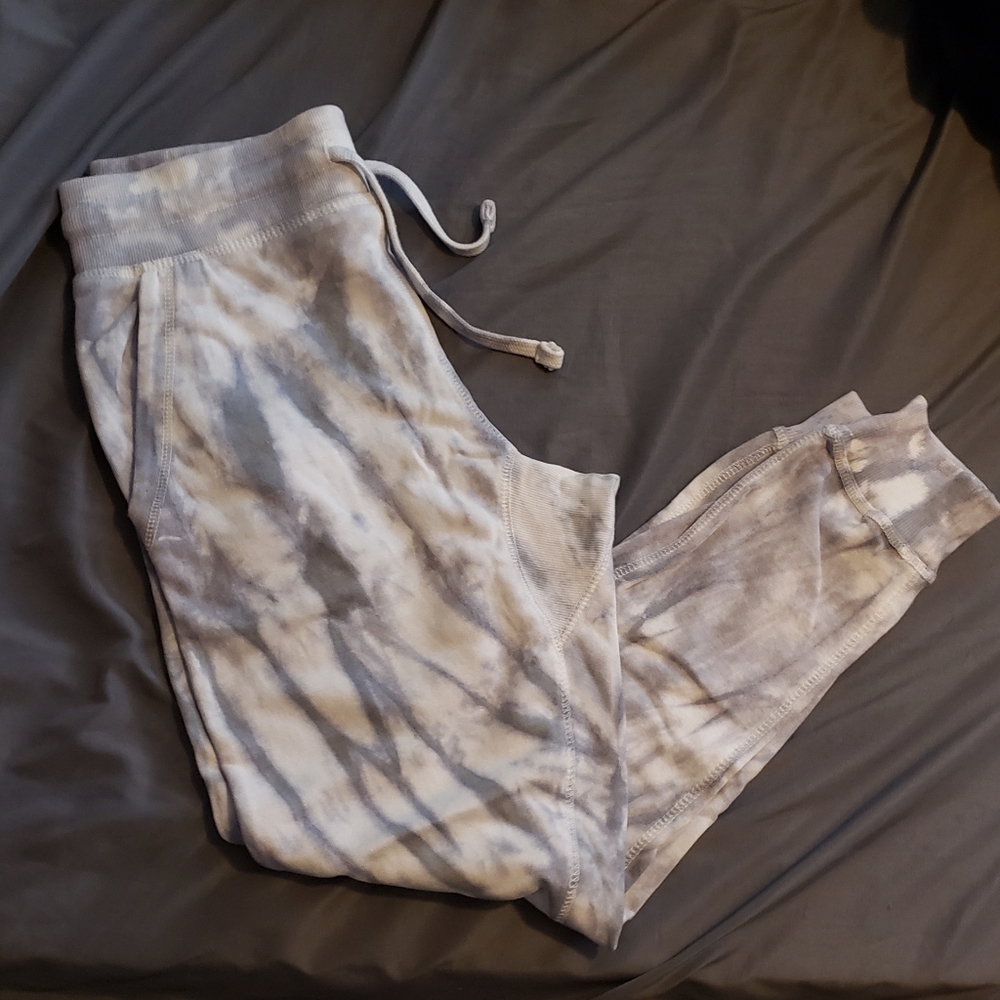 Small shop Grey TIE DYE JOGGER SWEATPANTS Med